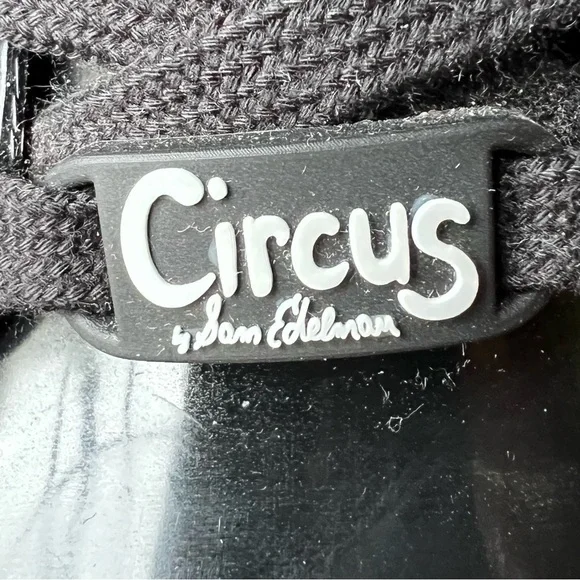 Sam Edelman Circus Black Shiny Rubber Lace Up Combat Boots, Size 6 - Picture 9 of 10